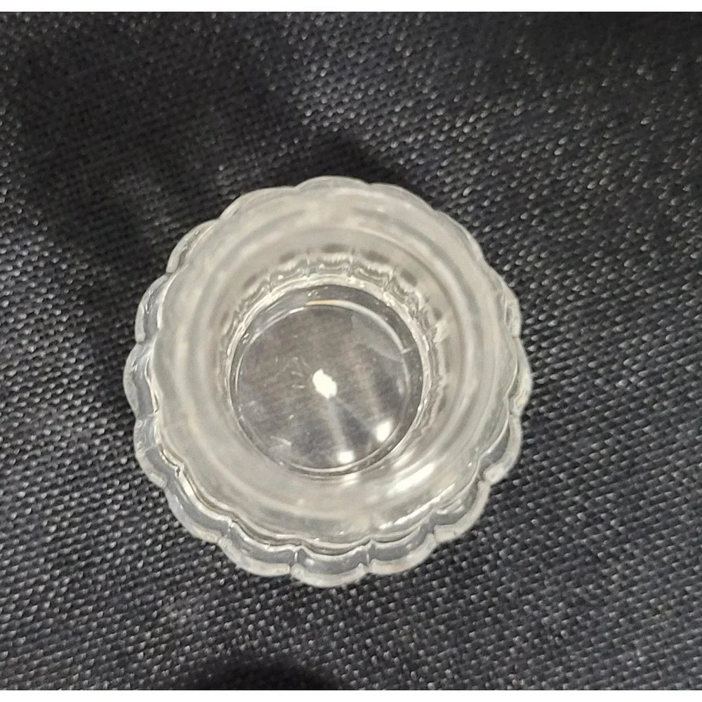 Small Mini Clear Ribbed Lucite Salt and Pepper Shakers Vintage 1960s